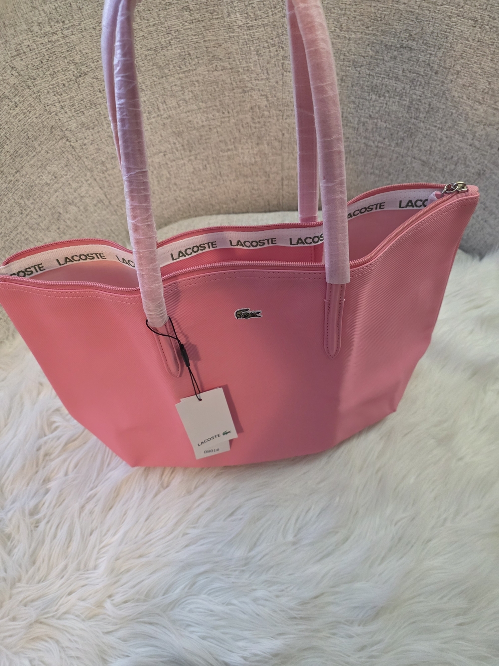 Lacoste Pink Tote Bag